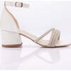 Double Rhinestone Strap Heels, Pearl - Dress Shoes - 2