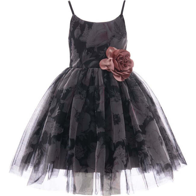 Montebello Rose Bud Dress, Black