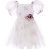 Plazoleta Floral Puff Dress, White - Dresses - 1 - thumbnail