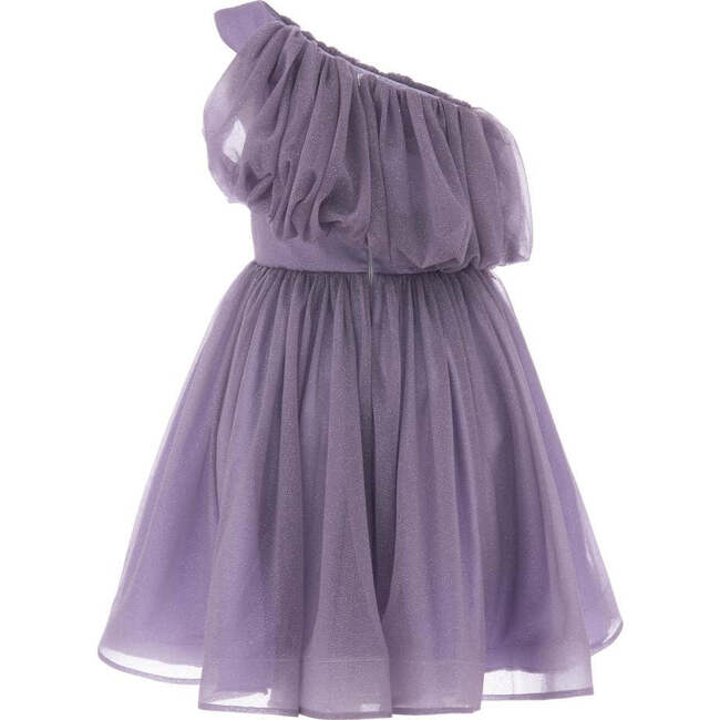 Izorah Off Shoulder Glitter Dress, Purple - Dresses - 2