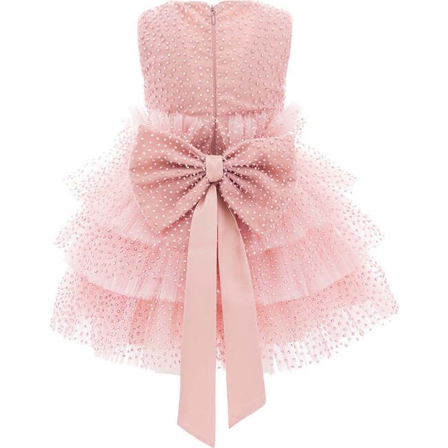 Dotted Glitter Tulle Dress, Pink - Dresses - 2