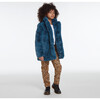 Stella Kids Faux Fur Jacket, Stone Blue - Jackets - 4