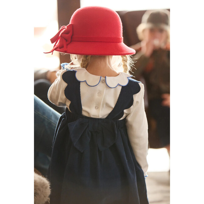 Adalene Scalloped Jumper, Navy Cord