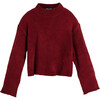 Chez Flare Sleeve Turtleneck, Ruby Red - Shirts - 1 - thumbnail