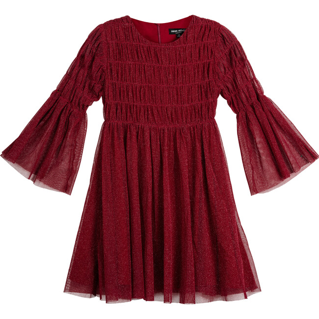 Carrie Tulle Dress, Ruby Red - Dresses - 1