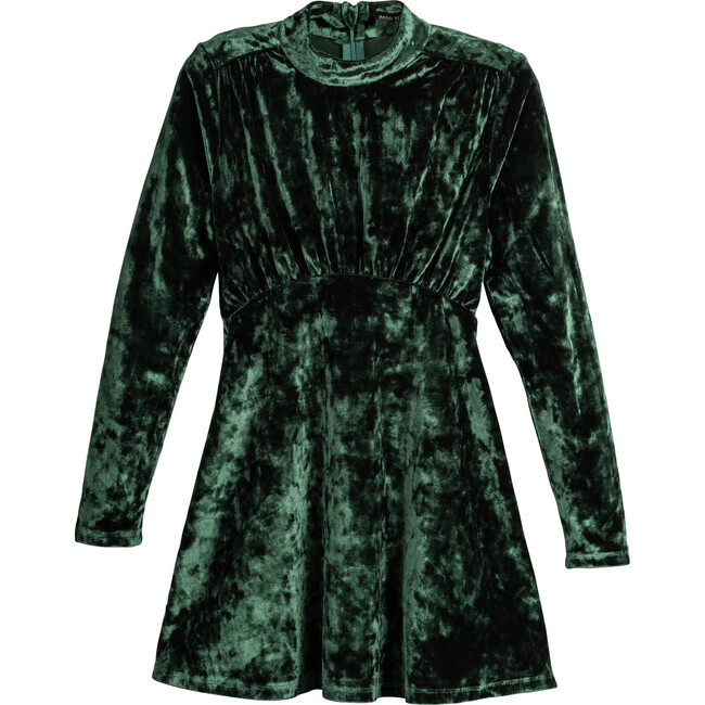 Sloane Crushed Velvet Dress, Emerald