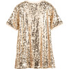 Angie Sequin T-Shirt Dress, Platinum Gold - Dresses - 2