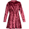 Sloane Crushed Velvet Dress, Dusty Rose - Dresses - 2 - thumbnail