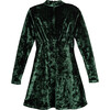 Sloane Crushed Velvet Dress, Emerald - Dresses - 3