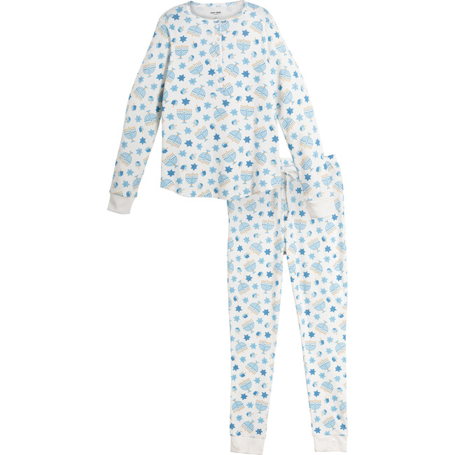 Women's Midge Holiday Pajama Set, Happy Hanukkah - Pajamas - 1