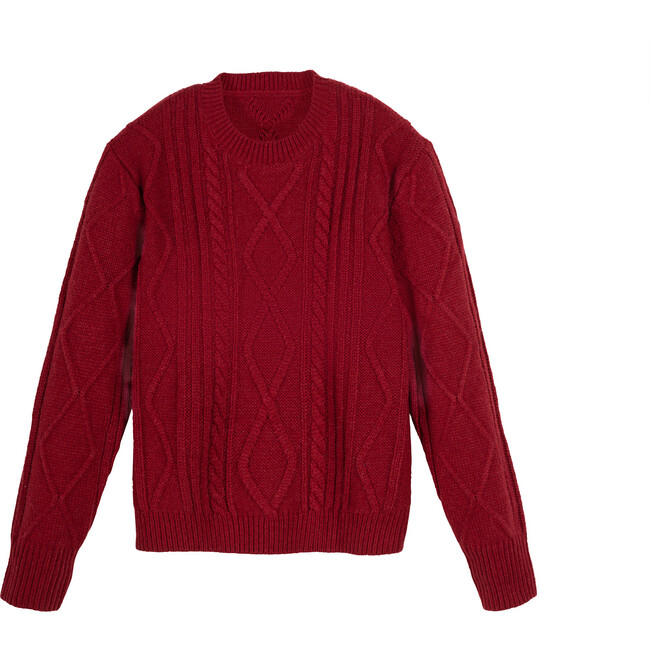 Women's Eva Sweater, Burgundy - Sweaters - 1