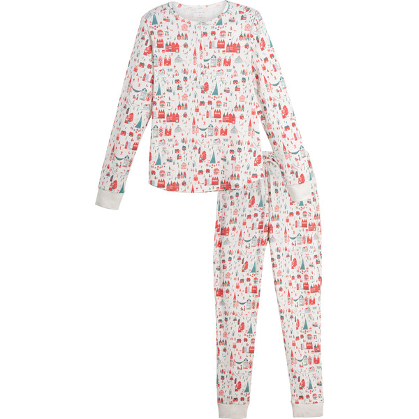 Women's Eden Holiday Pajama Set, Mr. Boddington's Village - Maison Me ...