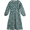 Women's Camille Dress, Green & Ivory Leaves - Dresses - 2 - thumbnail