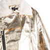 Elena Moto Jacket, Metallic Gold - Jackets - 4