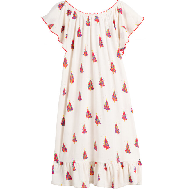 Nina Holiday Dress, Rainbow Trees - Pajamas - 3