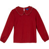 Nour Top, Red - Shirts - 1 - thumbnail