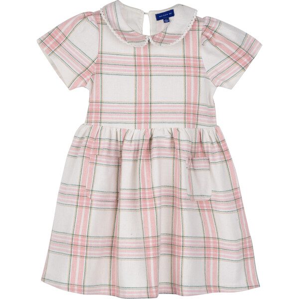 Nicole Dress, Pink Plaid - Maison Me Dresses | Maisonette