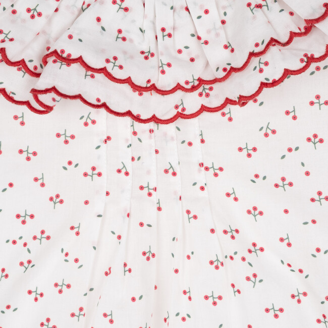 Bea Ruffle Top, Red Berries - Shirts - 3
