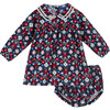 Baby Mimi Dress, Navy Kaleidoscope Flower - Dresses - 1 - thumbnail