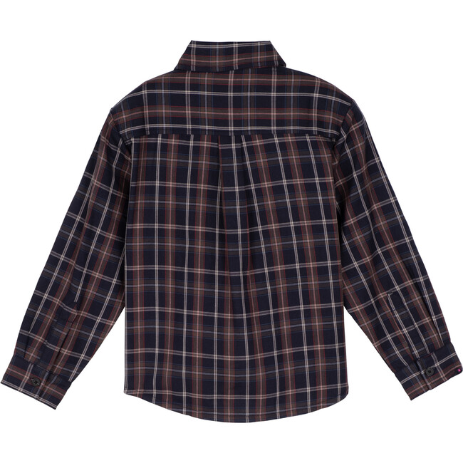 Max Button Down, Navy Plaid - Shirts - 3