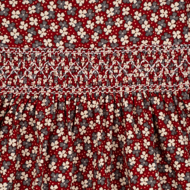 Jenny Dress, Berry & Cream Floral - Dresses - 5