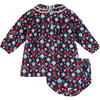 Baby Mimi Dress, Navy Kaleidoscope Flower - Dresses - 2 - thumbnail
