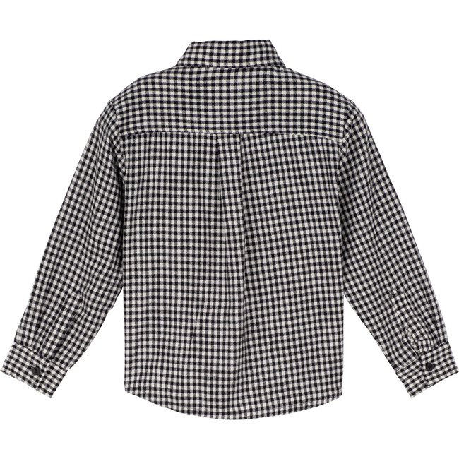 Max Button Down, Black & Cream Flannel - Shirts - 3