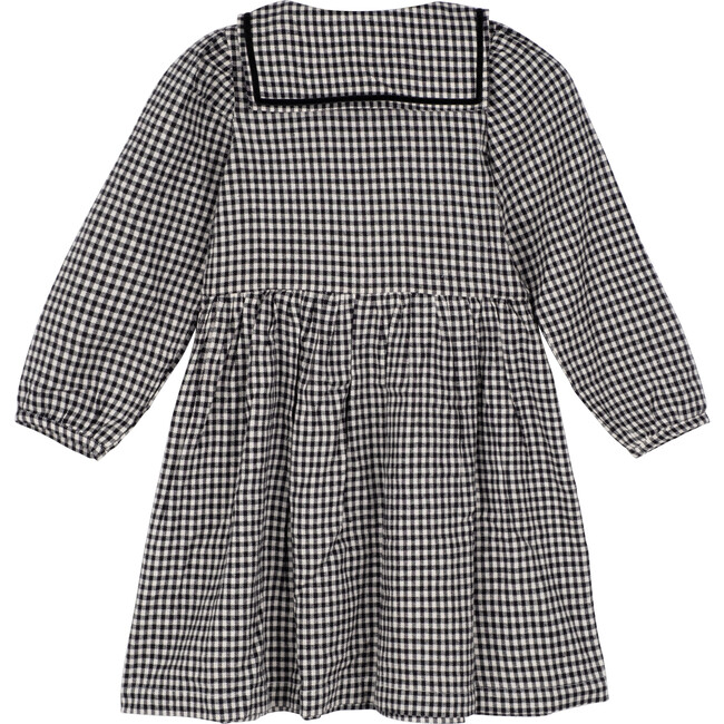 Lindsey Dress, Black & Cream Flannel - Dresses - 3