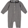 Baby Liam Bubble, Black & Cream Flannel - Rompers - 1 - thumbnail
