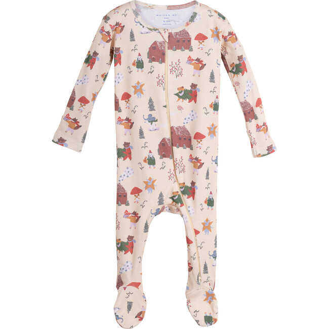 Baby Sawyer Holiday Pajama, Holiday Woodland - Pajamas - 1