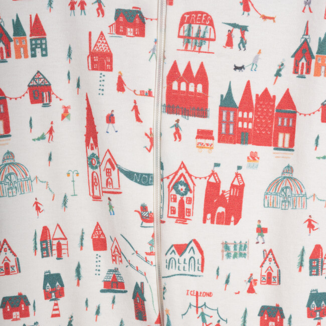Baby Sawyer Holiday Pajama, Mr. Boddington's Village - Pajamas - 2