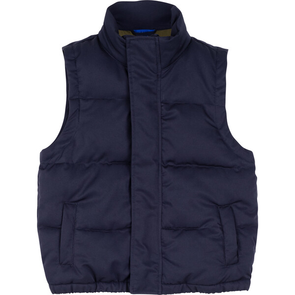 Aaron Puffer Vest, Navy - Maison Me Tops | Maisonette