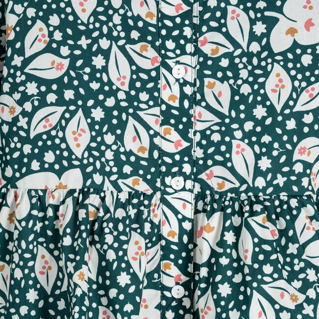Anne Dress, Green & Ivory Leaves - Dresses - 3