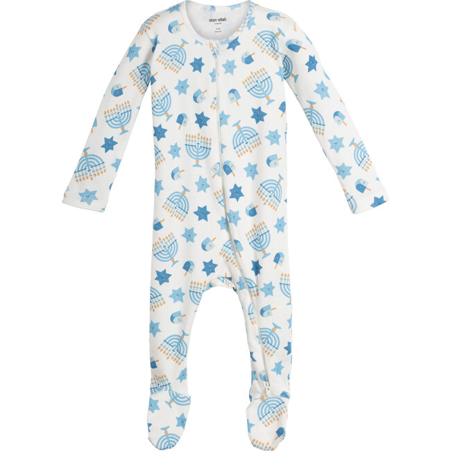 Baby Carson Holiday Pajama, Happy Hanukkah - Pajamas - 1