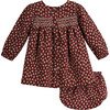 Baby Jillian Dress with Bubble, Berry & Cream Floral - Dresses - 3
