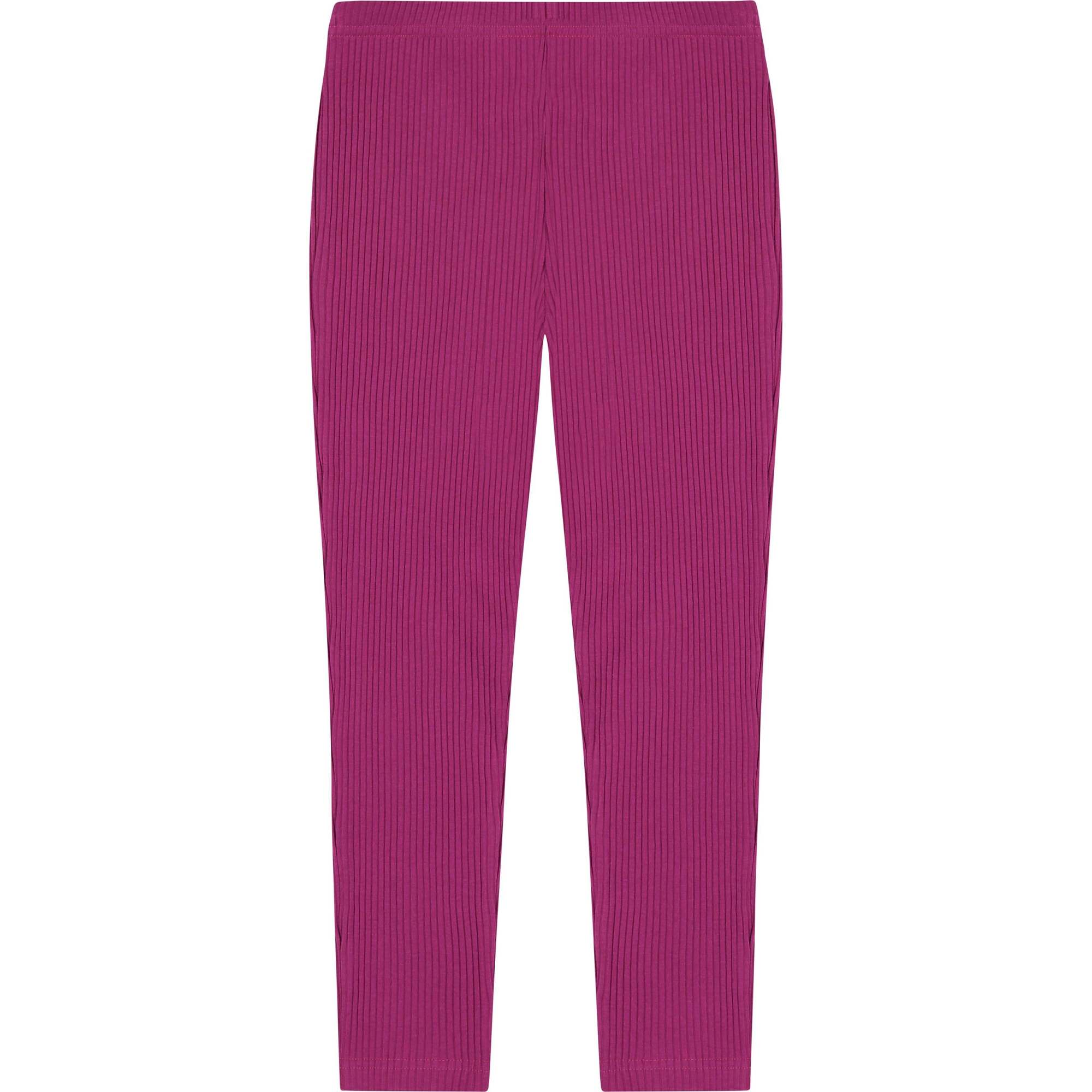 Leggings Ribbed Knit, Magenta - Leggings - 1