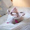 Knitted Carry Cot with Baby Light Skin, Soother & Blanket - Dolls - 2