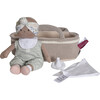 Knitted Carry Cot with Baby Dark Skin, Soother & Blanket - Dolls - 3