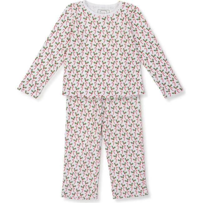 Millie Pima Cotton Pant Set, Candy Canes & Holly