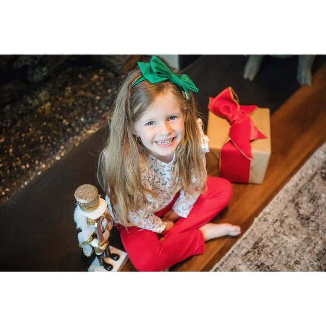 Olive Set Pima Cotton Legging Set, Candy Canes & Holly - Mixed Apparel Set - 3