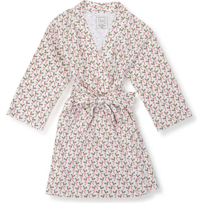 Women's Sassy Pima Cotton Robe, Candy Canes & Holly - Robes - 1