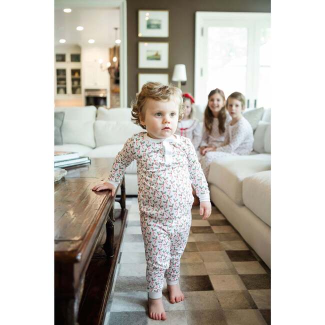 Jack Pima Cotton Pajama Pant Set, Candy Canes & Holly - Pajamas - 3