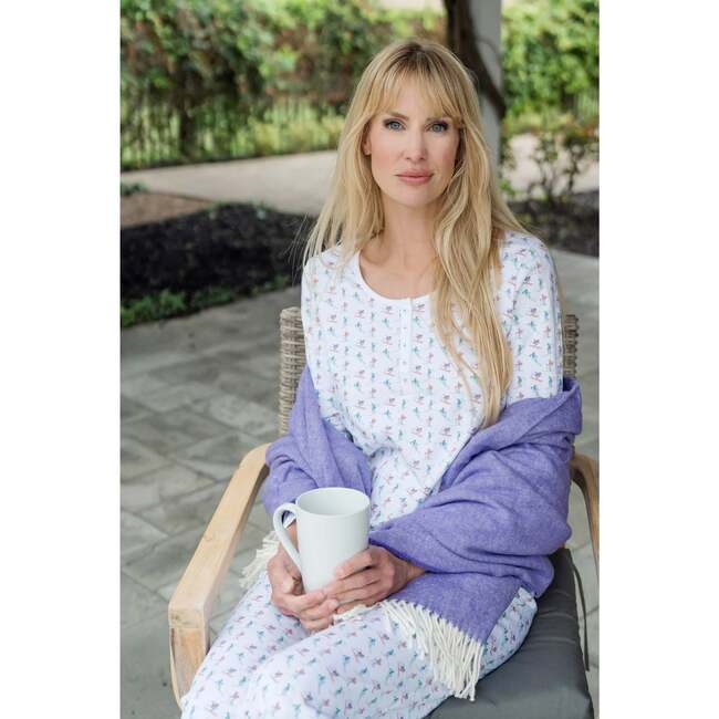 Women's Calli Longsleeve Pima Cotton Pajama Pant Set, Hitting the Slopes - Pajamas - 3