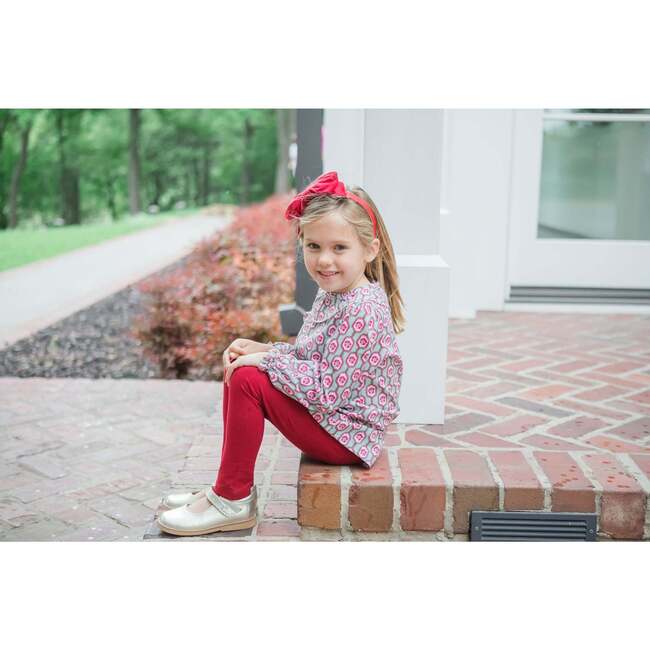 Emma Set Pima Cotton Legging Set, Festive Floral Trellis - Mixed Apparel Set - 3