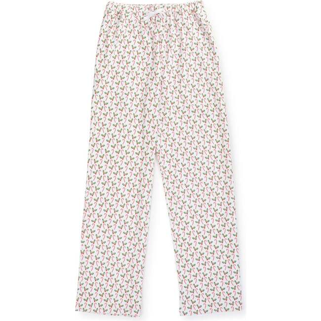 Brent Pima Cotton Pajama Pant, Candy Canes & Holly