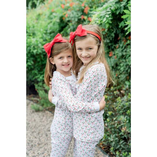 Alden Pima Cotton Pajama Pant Set, Candy Canes & Holly - Pajamas - 3