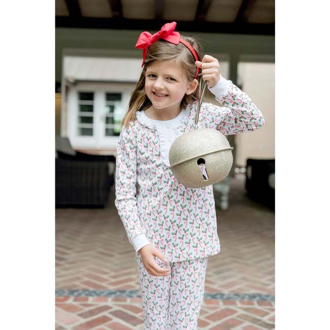Alden Pima Cotton Pajama Pant Set, Candy Canes & Holly - Pajamas - 4
