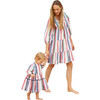 Women's Short Indira Dress, Holiday Stripe - Dresses - 1 - thumbnail
