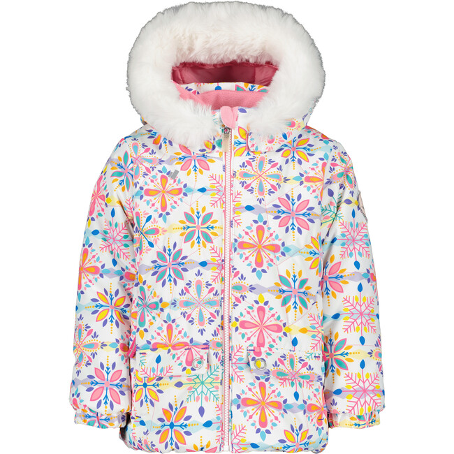 Roselet Jacket, White Snowflakes - Jackets - 1
