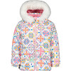 Roselet Jacket, White Snowflakes - Jackets - 1 - thumbnail